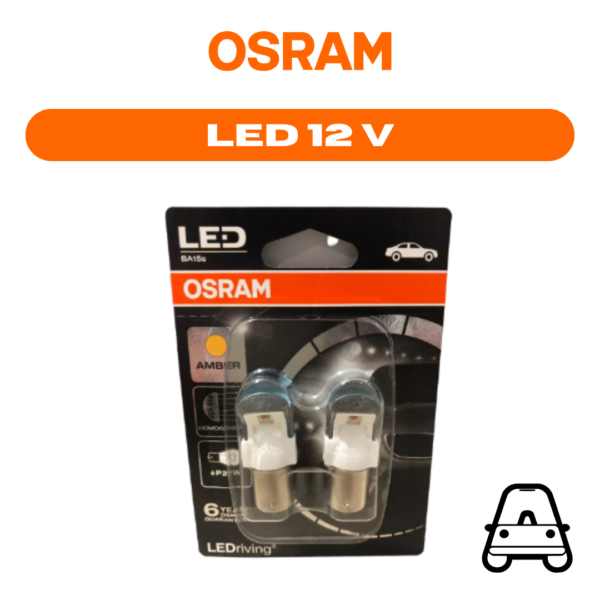 LED OSRAM - P21W BAY15s 7556YE-02B AMBER