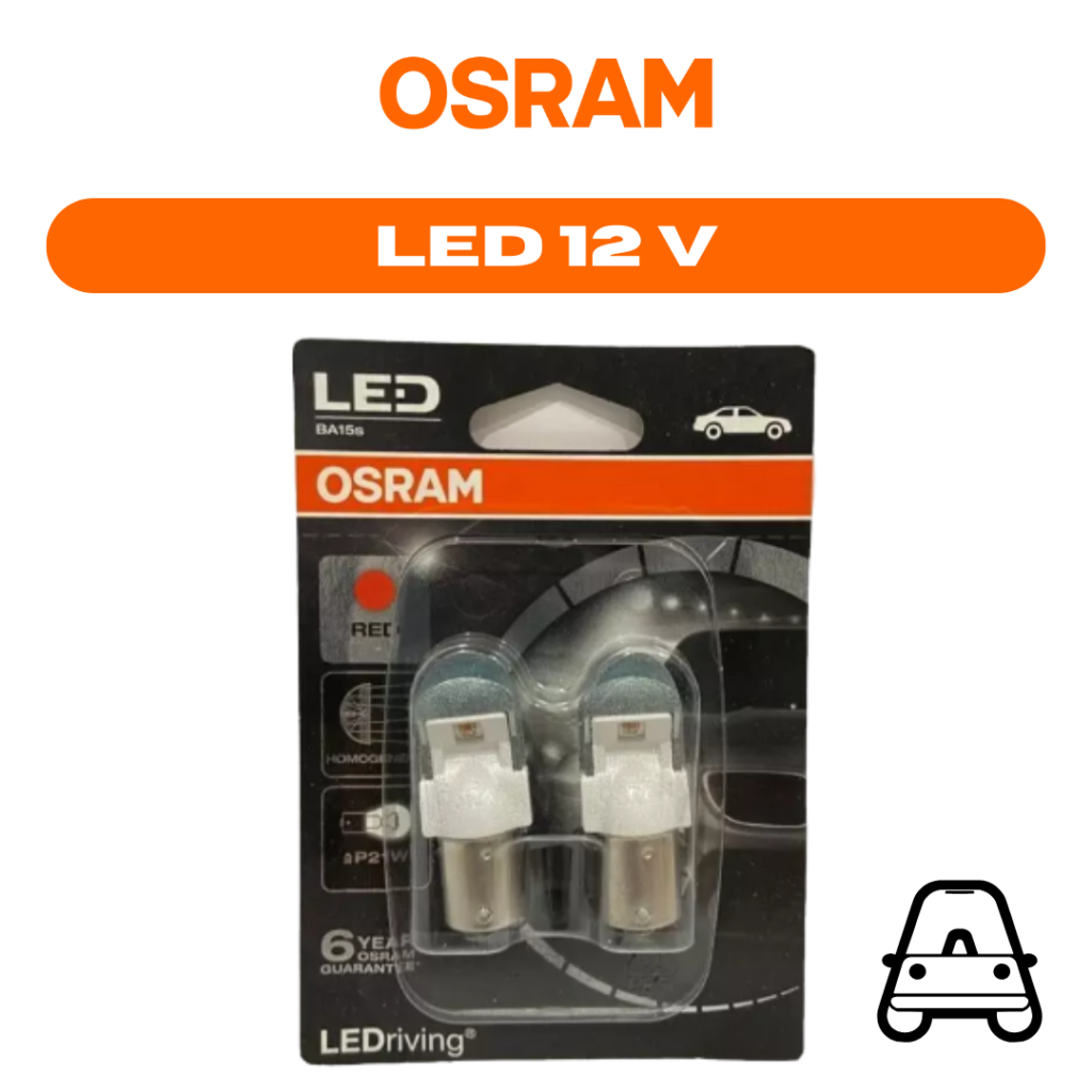 LED OSRAM - P21W - BAY15s 7556R-02B RED
