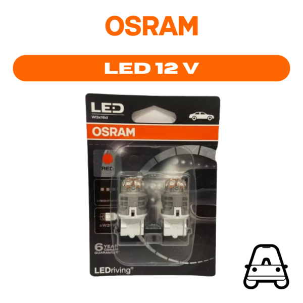 LED OSRAM - W21W - W3X16d 7905R-02B RED