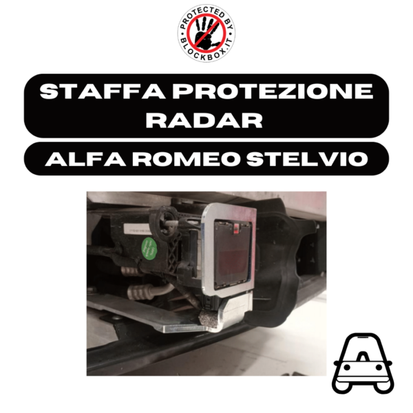 BLOCK BOX - BBRARS- STAFFA PROTEZIONE RADAR PER ALFA ROMEO STELVIO - PROTEZIONE DUPLICAZIONE CHIAVE.
