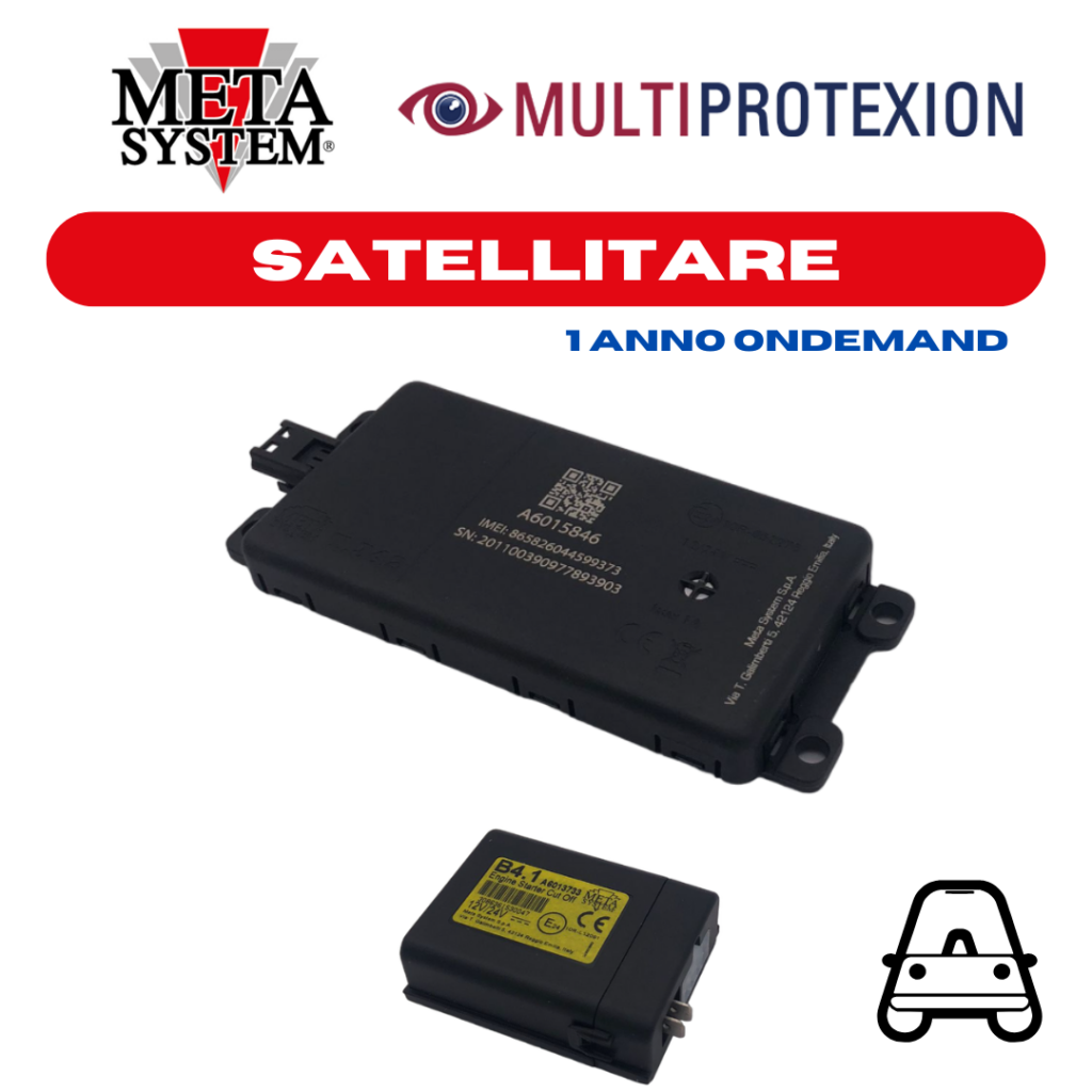 ABT08530 ONDEMAND - SATELLITARE BASE CON SERVIZIO DI CENTRALE OPERATIVA MULTIPROTEXION ONDEMAND 1 ANNO INCLUSO NEL PREZZO + INSTALLAZIONE IN SEDE