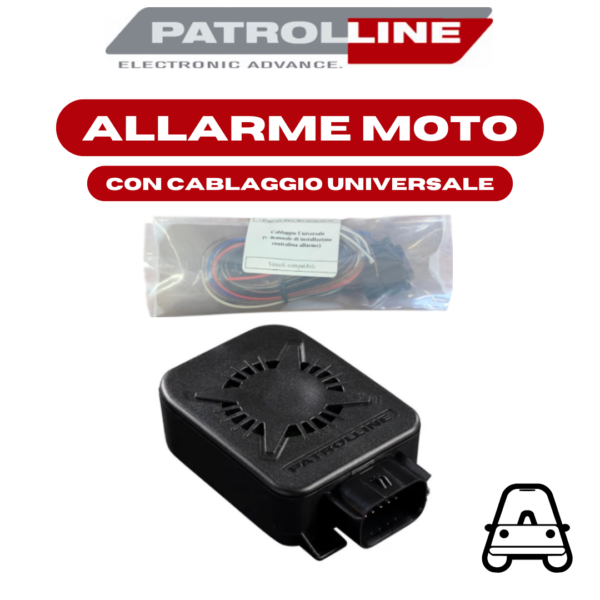 HPS 930 - ALLARME MOTO PATROLLINE SENZA TELECOMANDO CON CABLAGGIO UNIVERSALE - INSERIMENTO AUTOMATICO