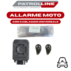HPS 945 - ALLARME MOTO PATROLLINE CON 2 TELECOMANDI HPA952 E CON CABLAGGIO UNIVERSALE