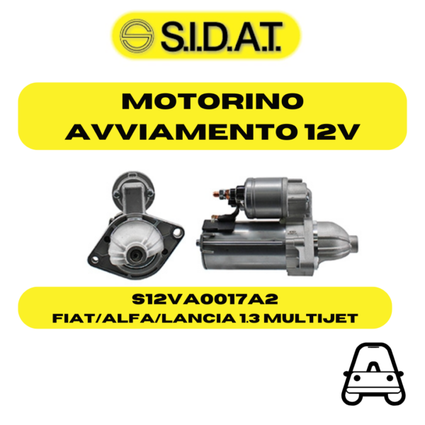 SIDAT MOTORINO AVVIAMENTO PER MOTORI 1.3 MULTIJET FIAT ALFA ROMEO LANCIA OPEL
