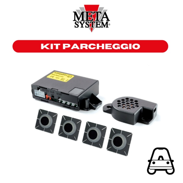 AMS040 - ABP05760 KIT ACTIVE PARK 4/14 SENSORI DI PARCHEGGIO CON INSTALLAZIONE FILO PARAURTI POSTERIORE
