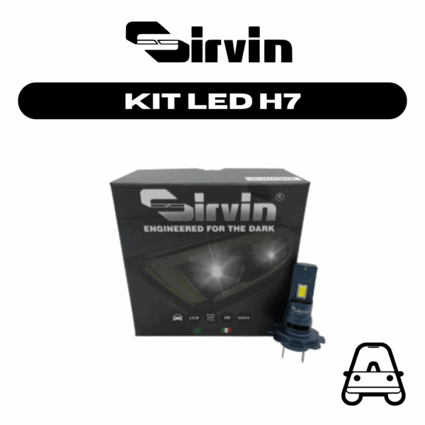LAMPADE LED AUTO SIRVIN 70W – ATTACCO H7 7200 LUMEN, 6000K BIANCO FREDDO, CANBUS, IP68