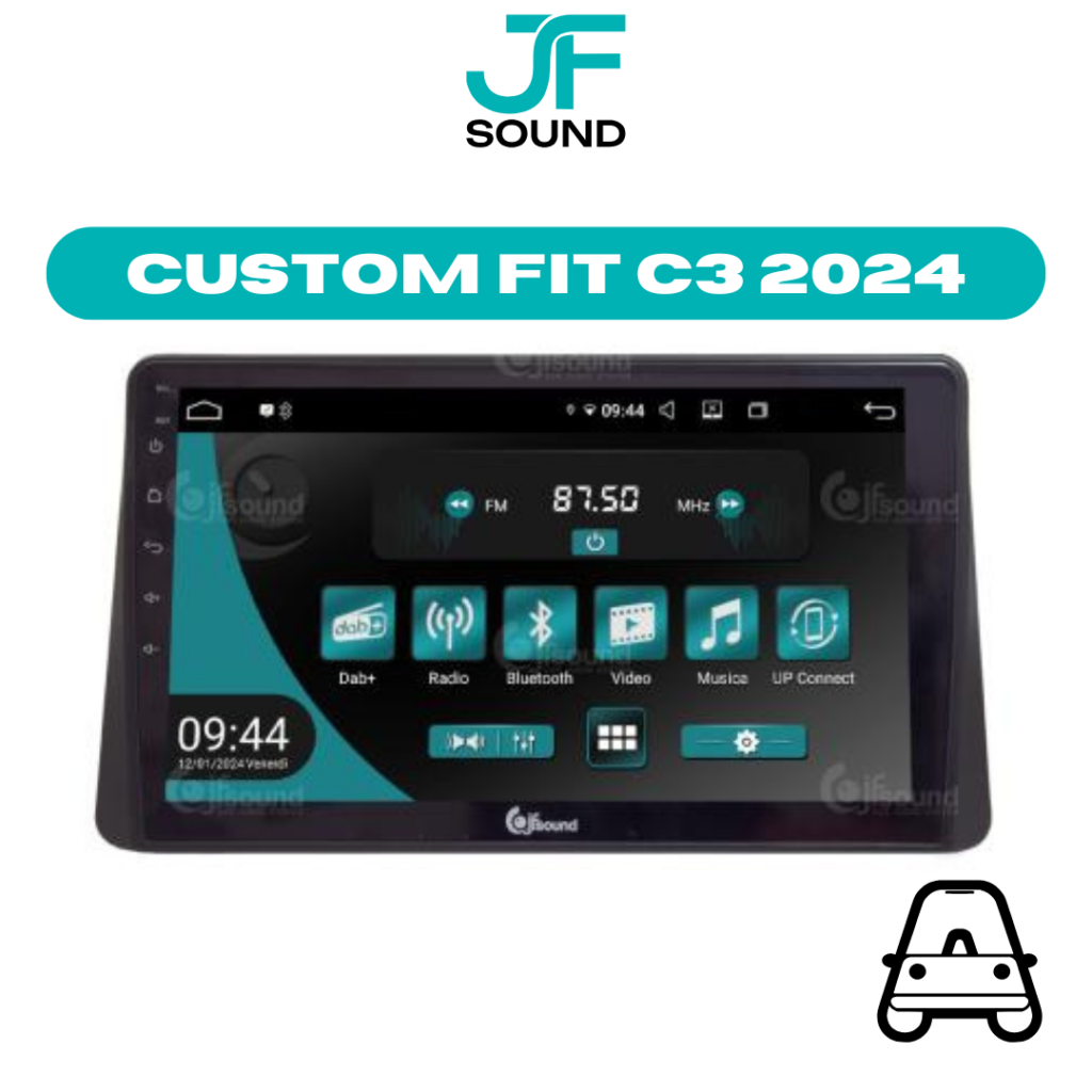 JFSOUND JF-131C3-UP PRO autoradio car tablet 10" fit CITROEN C3 da 2024 Android